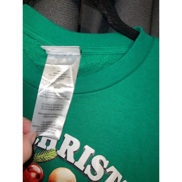 Ugly Christmas Sweater Xmas Sweatshirt Crewneck Size Medium Cat - Picture 2 of 3